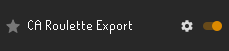 CA Roulette Export enabled in the plugin list